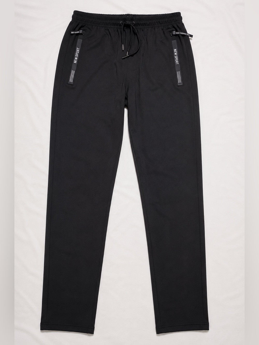 Dark Navy Athletic Jogger Pants XL Elastic Waist Zip Pockets SEE MEASUREMENTS